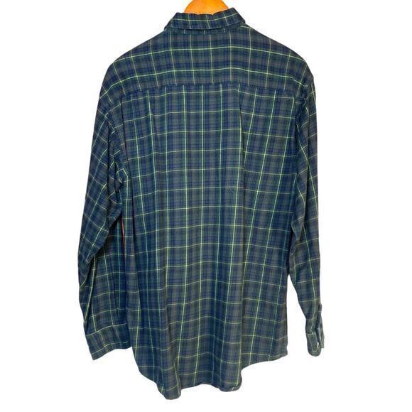 Bass Pro Shops Button Up Shirt Green Plaid Casual long-sleeve Flannel Size XL - Picture 4 of 11